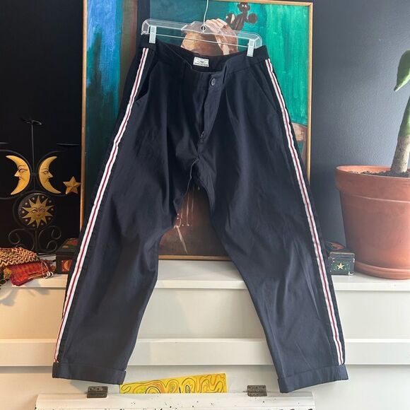 Produkt Men's Navy Chinos with Red and White Stripes Size 38" - Picture 9 of 9